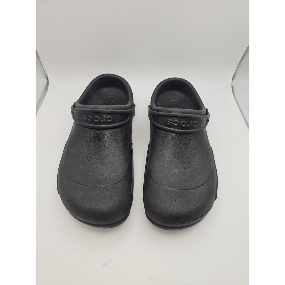 Crocs Bistro Clogs Mens Size 12 Black Slip On, Very Good Used Condition
